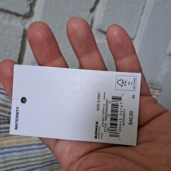 Maternity Sonoma Tie Striped Summer Top. Size Small NWT - Picture 7 of 8